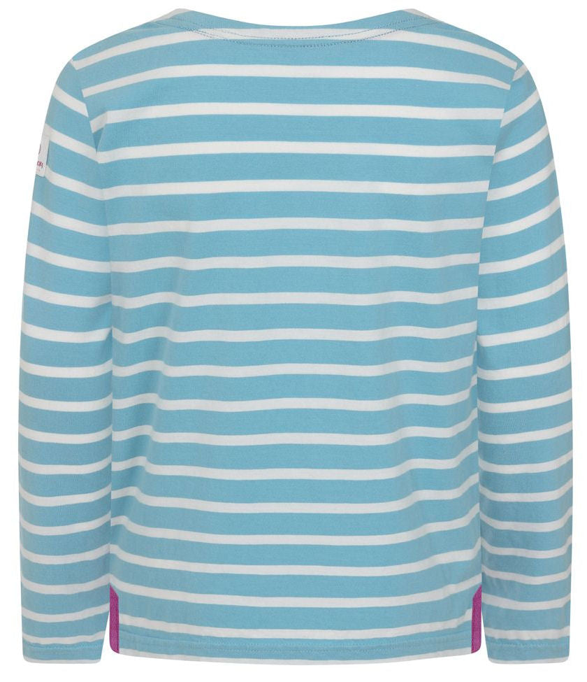 Lazy Jacks Kids 'L97C' Stripe Long Sleeved Tee - Reef Blue