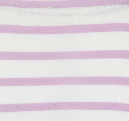 Lazy Jacks Kids 'L97C' Stripe Long Sleeved Tee - Chalky Pink