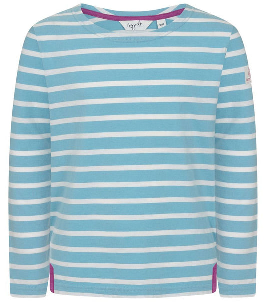 Lazy Jacks Kids 'L97C' Stripe Long Sleeved Tee - Reef Blue