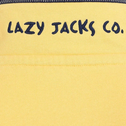 Lazy Jacks Mens 'LJ40' Zip Neck Sweatshirt - Lemon Yellow