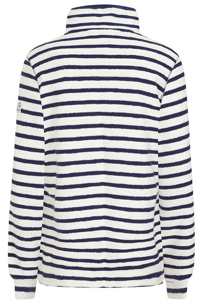 Lazy Jacks Womens 'LJ109S' Textured Stripe Sweatshirt - Twilight