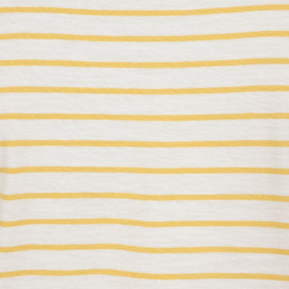 Lazy Jacks Womens 'LJ162' Short Sleeve Stripe Tee - Lemon Yellow