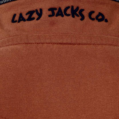 Lazy Jacks Mens 'LJ40P' Porthleven Print Sweatshirt - Orange