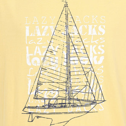 Lazy Jacks Kids 'LJ15C' Printed Tee - Lemon Yellow