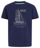 Lazy Jacks Mens LJ15 Printed Tee Marine Navy