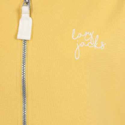 Lazy Jacks Womens 'LJ101' Zip Through Hoody - Lemon Yellow