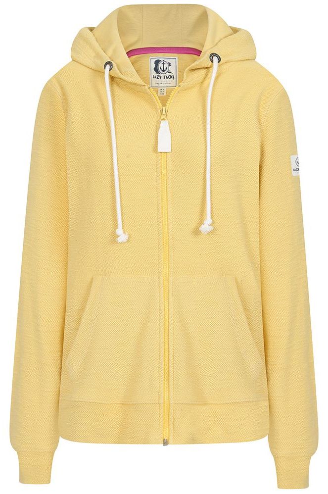 Lazy Jacks Womens 'LJ102' Textured Hoody - Lemon Yellow