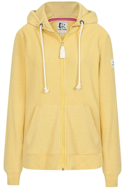 Lazy Jacks Womens 'LJ102' Textured Hoody - Lemon Yellow