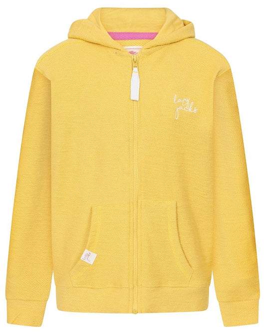 Lazy Jacks Kids 'LJ102C' Textured Hoody - Lemon Yellow