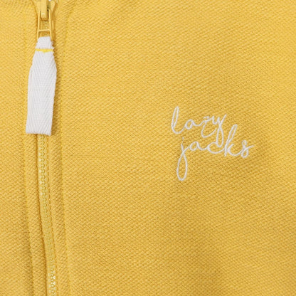 Lazy Jacks Kids 'LJ102C' Textured Hoody - Lemon Yellow
