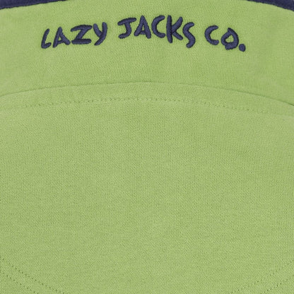 Lazy Jacks Unisex 'LJ3' Zip Neck Sweatshirt - Lime Green