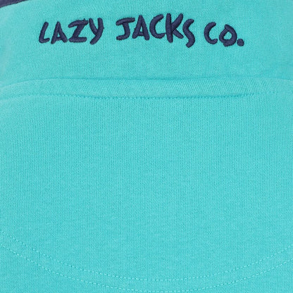 Lazy Jacks Woens LJ3 Zip Neck Sweatshirt - Aquarius