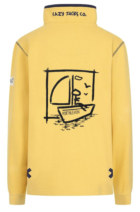 Lazy Jacks Womens 'LJ3P' Porthleven Print Sweatshirt - Lemon Yellow