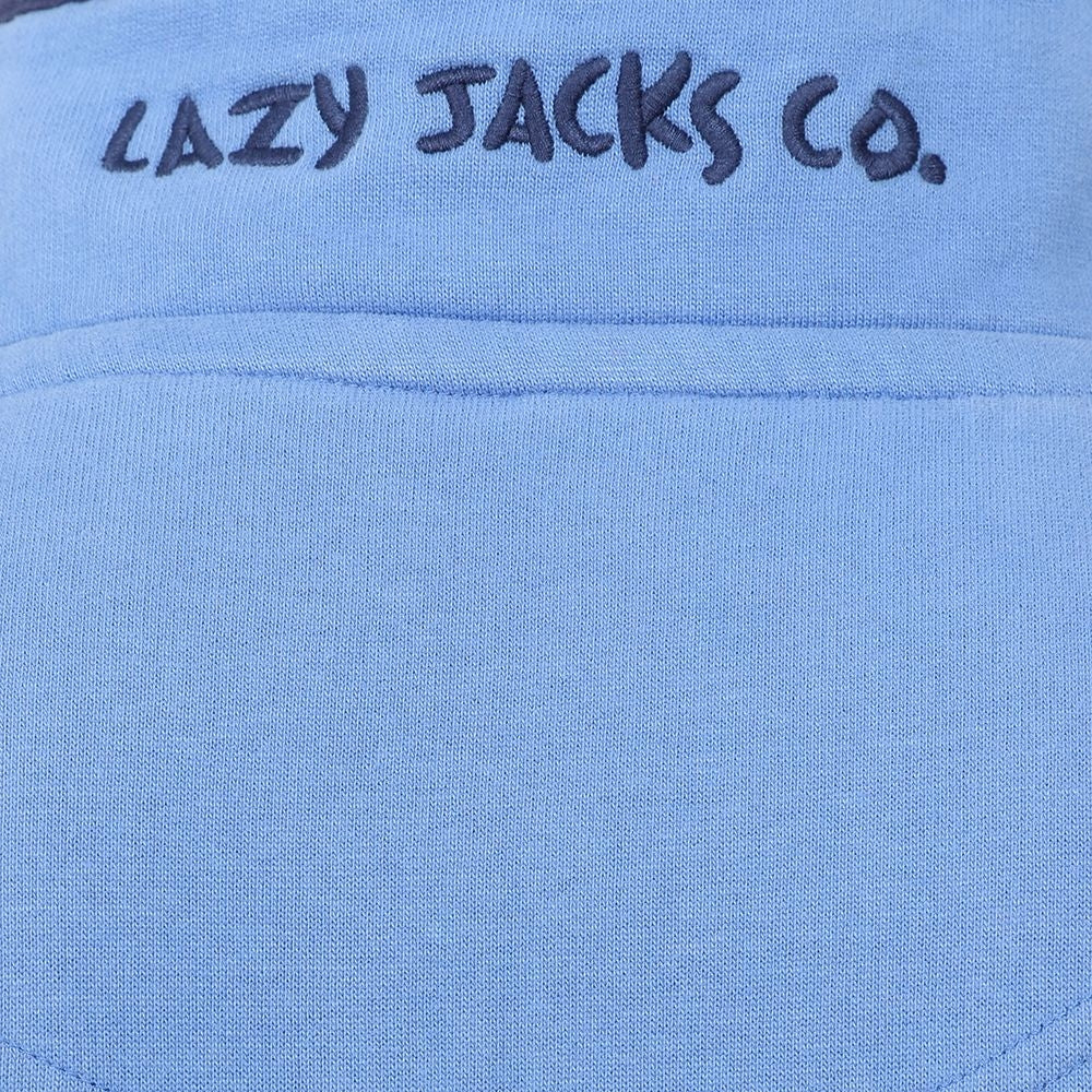 Lazy Jacks Womens 'LJ3' Zip Neck Sweatshirt - Azure Blue