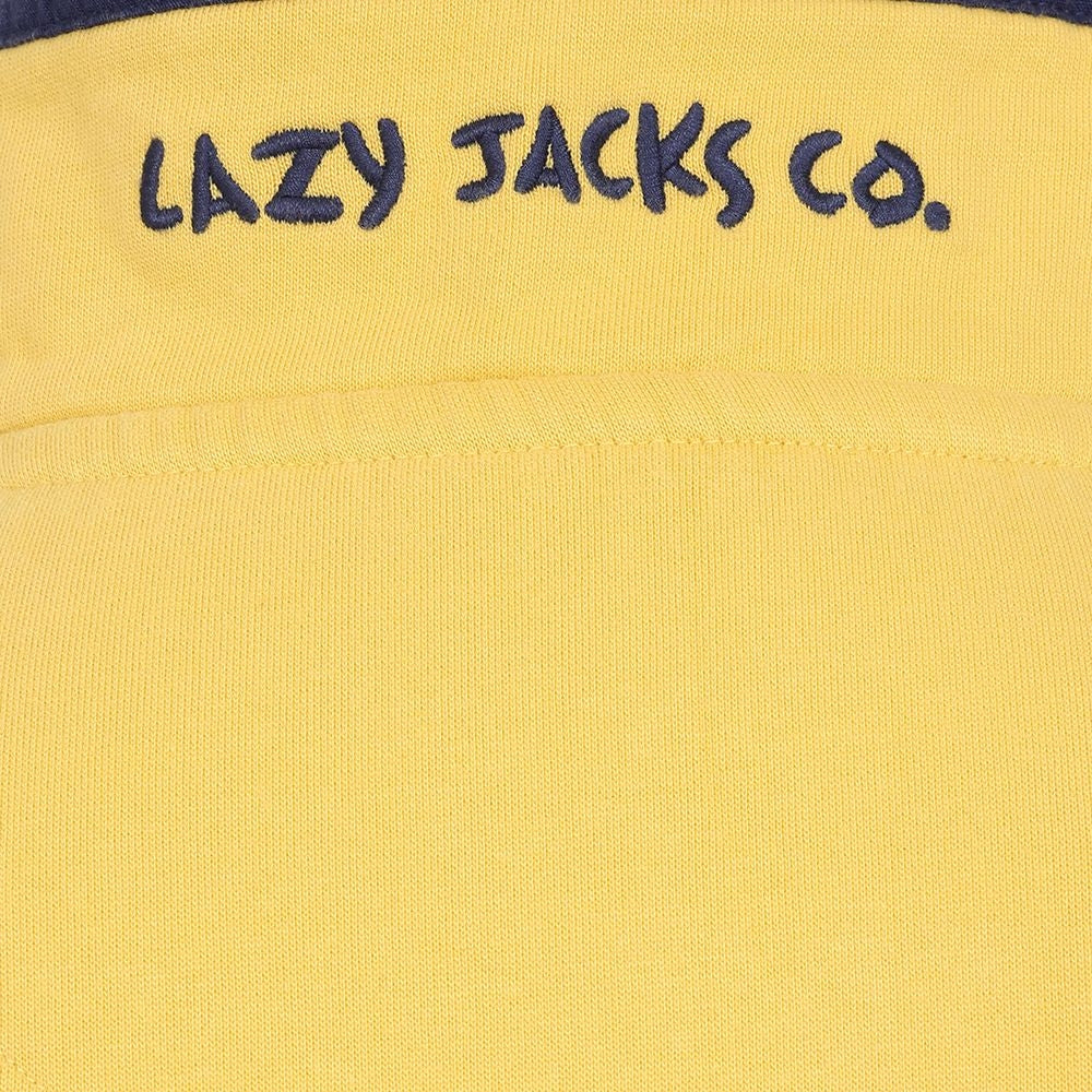 Women's Lemon Yellow sweatshirt with embroidered logo collar