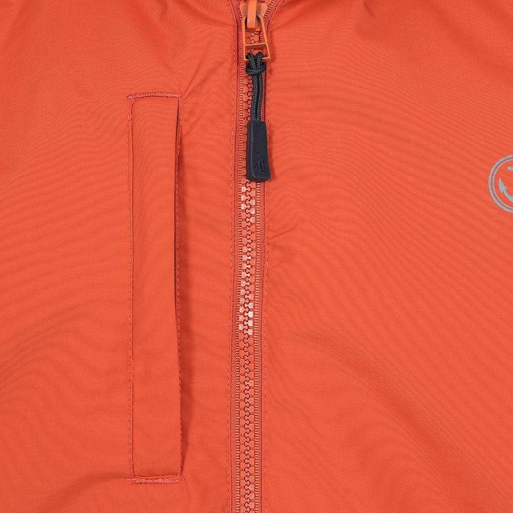 Lazy Jacks men's LJ60 waterproof jacket in Orange with zip pockets.