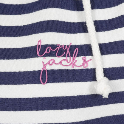 Lazy Jacks Womens 'LJ101S' Stripe Hoody - Twilight