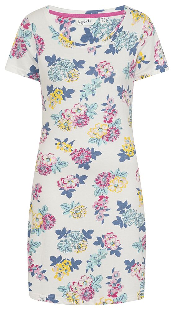 Lazy Jacks Womens 'LJ115' Floral Short Sleeved Dress - Petal Print