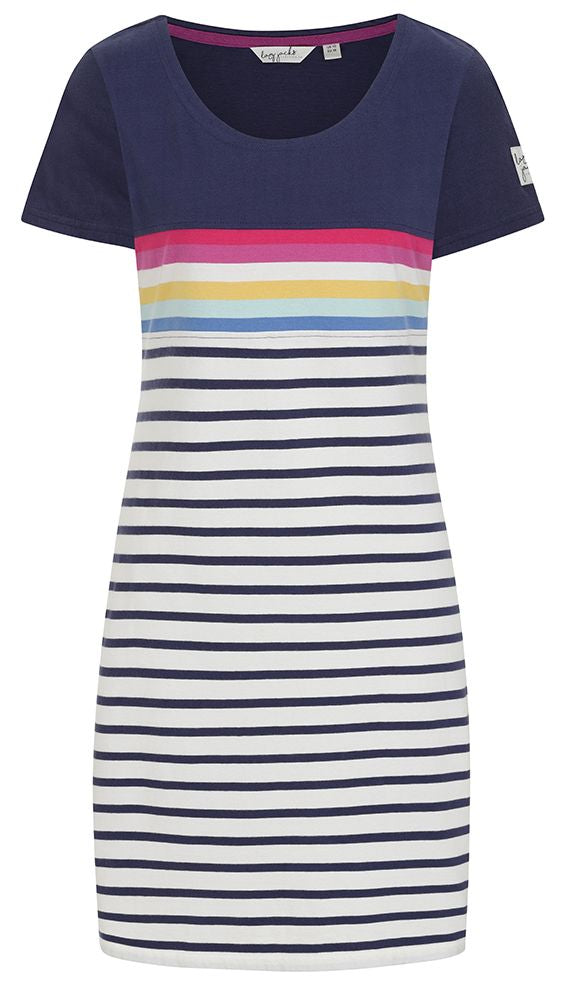 Short sleeve cheap striped dress