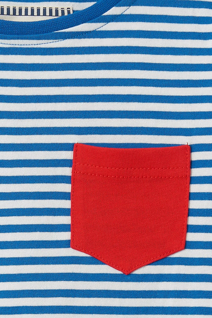 Lighthouse Kids 'Oliver' Long Sleeve Tee - Ocean Blue Stripe