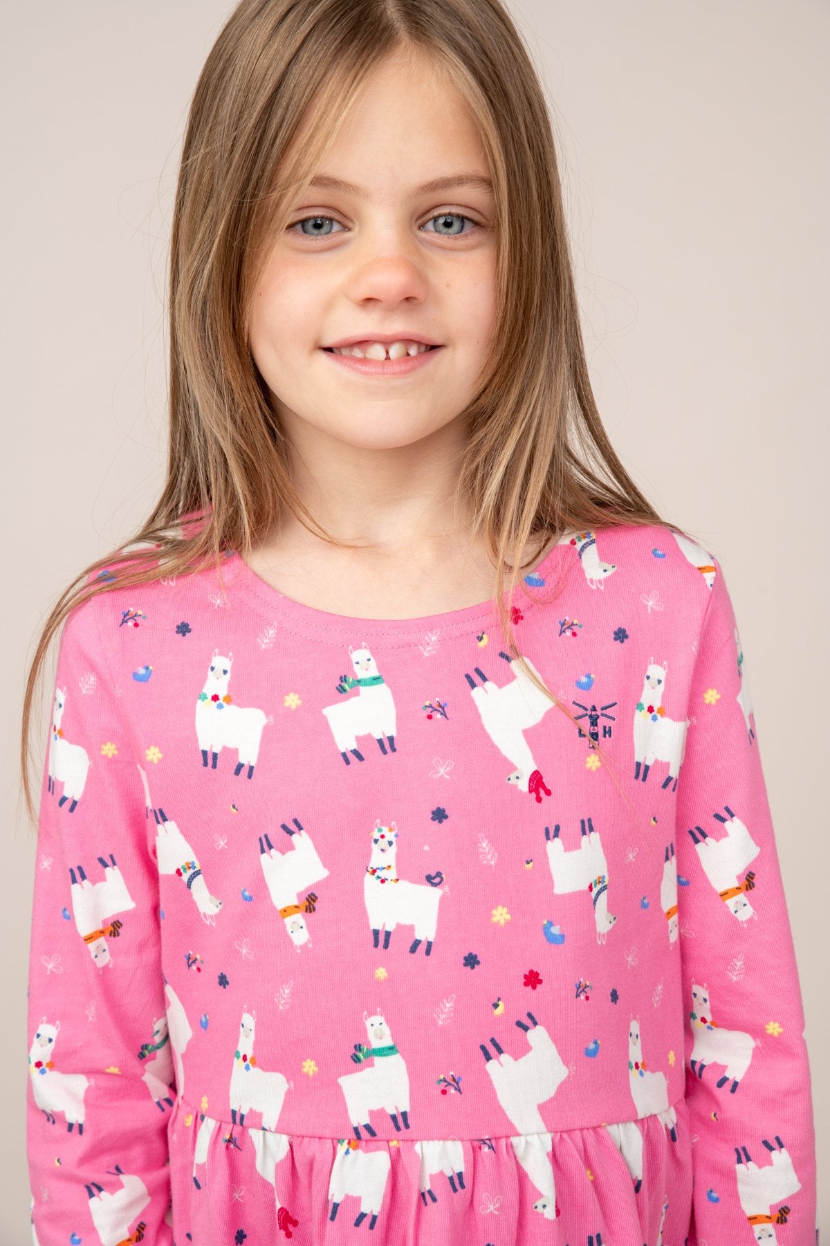 Lighthouse Kids 'Ellie' Dress - Llama Print