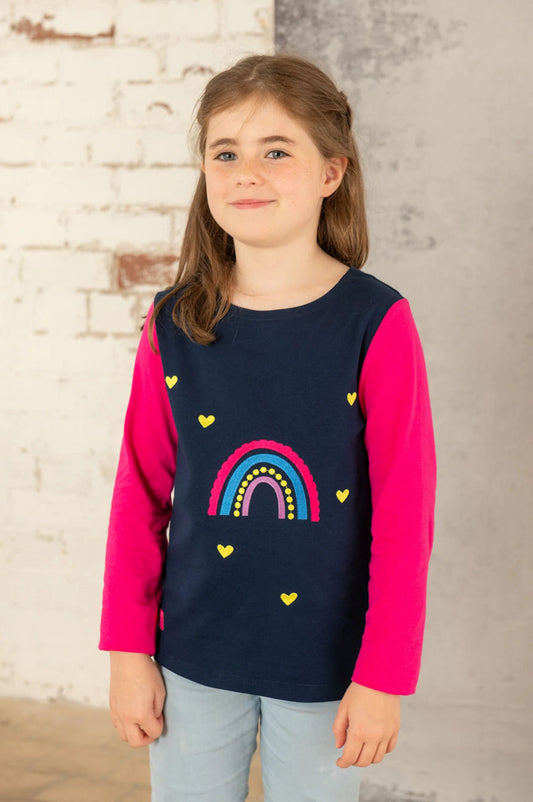 Lighthouse Kids 'Causeway' Long Sleeve Tee - Rainbow Applique