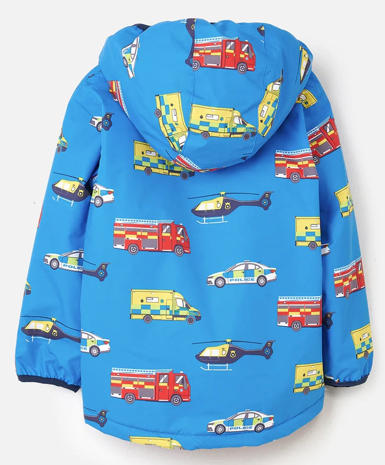 Lighthouse Kids 'Lucas' Raincoat - Transport Print