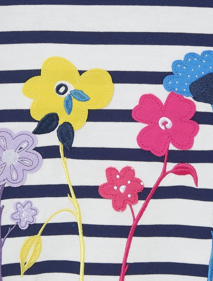 Lighthouse Kids 'Causeway' Long Sleeve Tee - Floral Applique