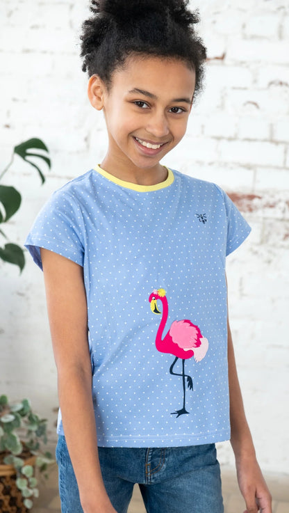 Lighthouse Kids 'Causeway' Short Sleeve Tee - Flamingo