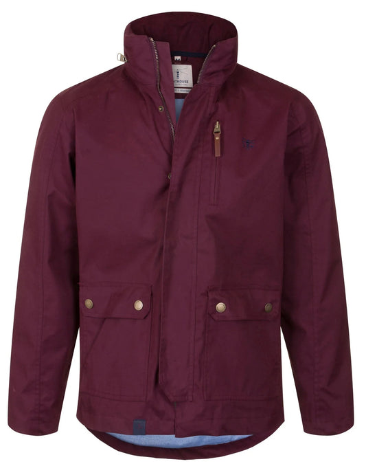 Lighthouse Mens 'Islander' Waterproof Jacket - Oxblood Red