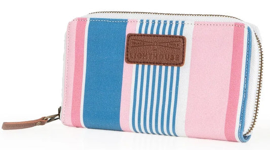 Lighthouse Purse - Rose Pink / Marine Blue Stripe