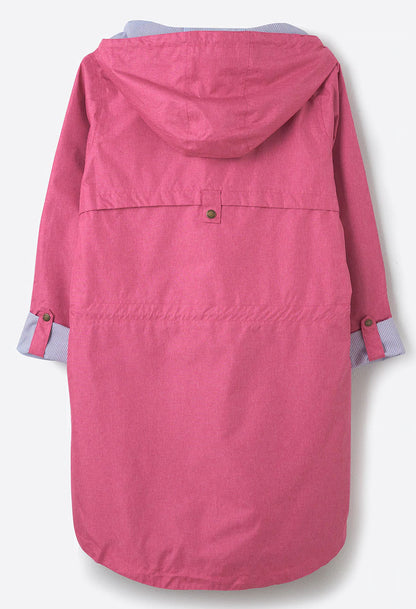 Women's pink Alice style waterproof rain jacket from Lighthouse.