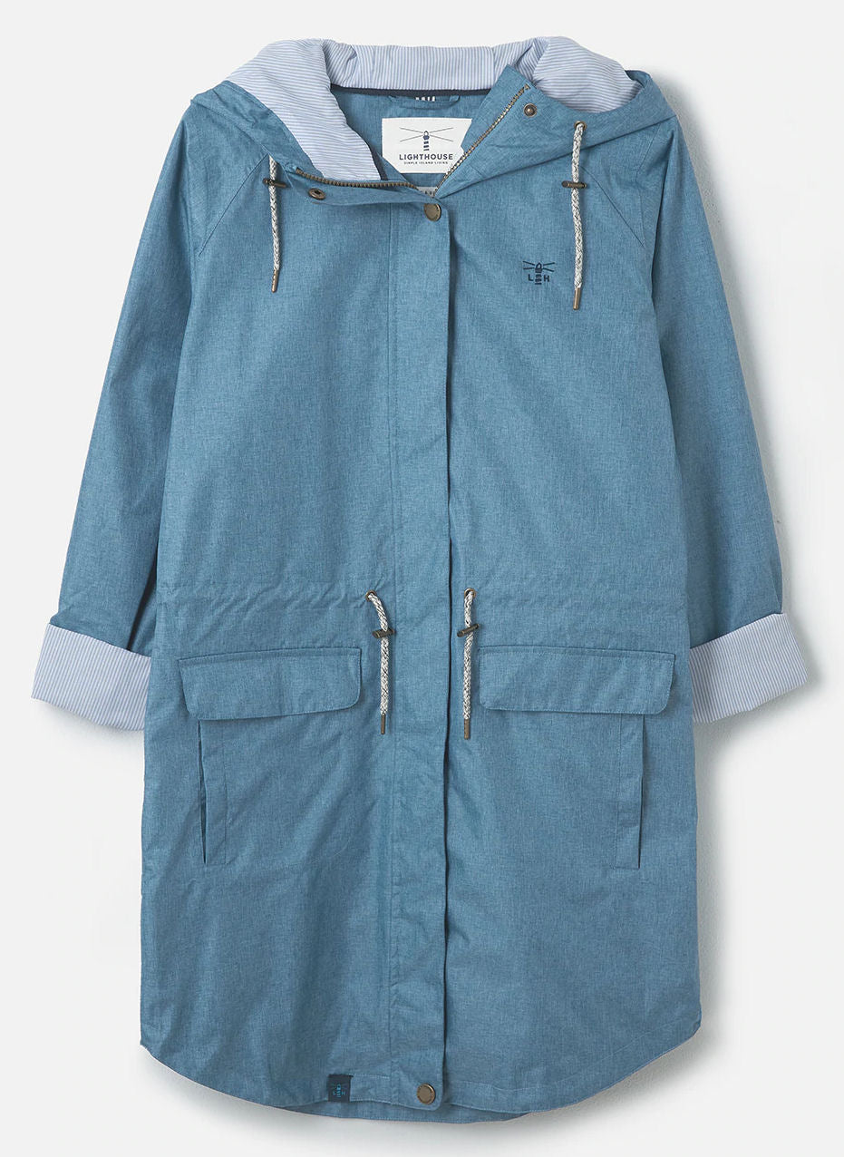 Women's Soft Teal Alice style waterproof rain jacket from Lighthouse.