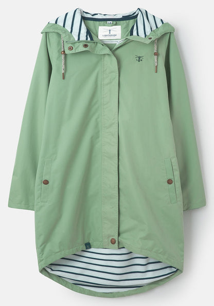 Lighthouse Womens 'Beachcomber Long' Waterproof Jacket - Pistachio Green