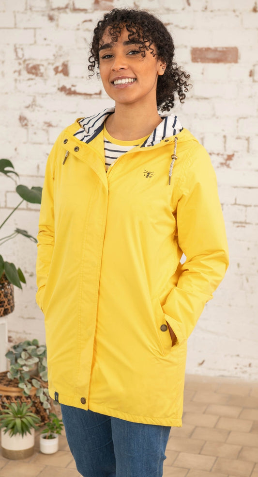Lighthouse Womens 'Beachcomber Long' Waterproof Jacket - Dandelion Yellow
