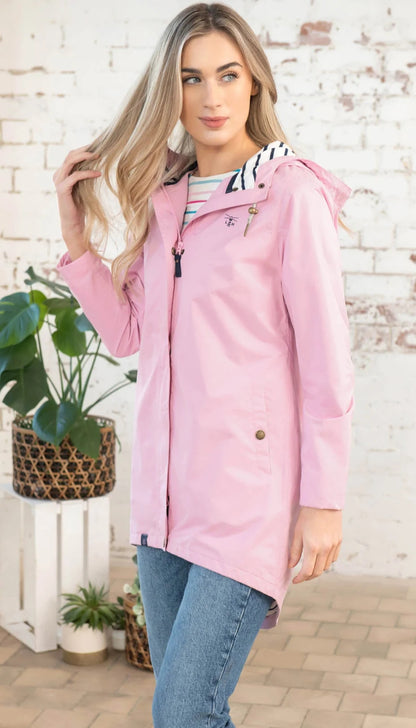 Lighthouse Womens 'Beachcomber Long' Waterproof Jacket - Pink Lady