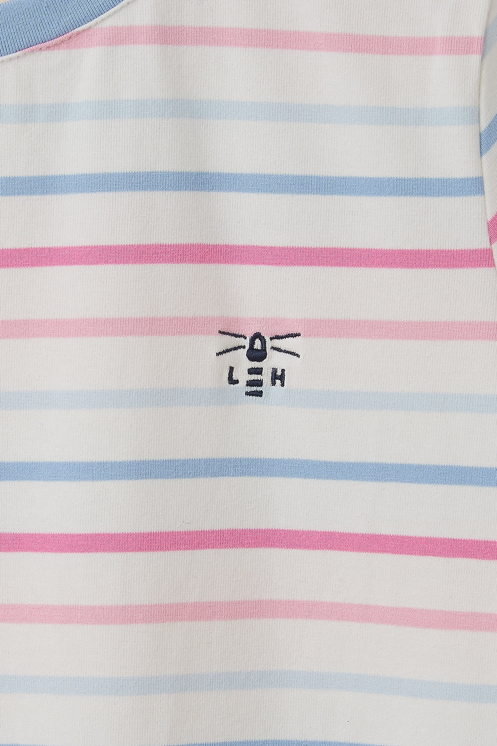 Lighthouse Womens 'Causeway' Short Sleeve Tee - Pink / Blue Stripe