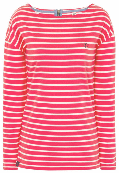 Lighthouse Womens 'Dune' Long Sleeve Tee - Poppy Stripe