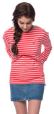 Lighthouse Womens Dune Long Sleeve Tee Poppy Stripe