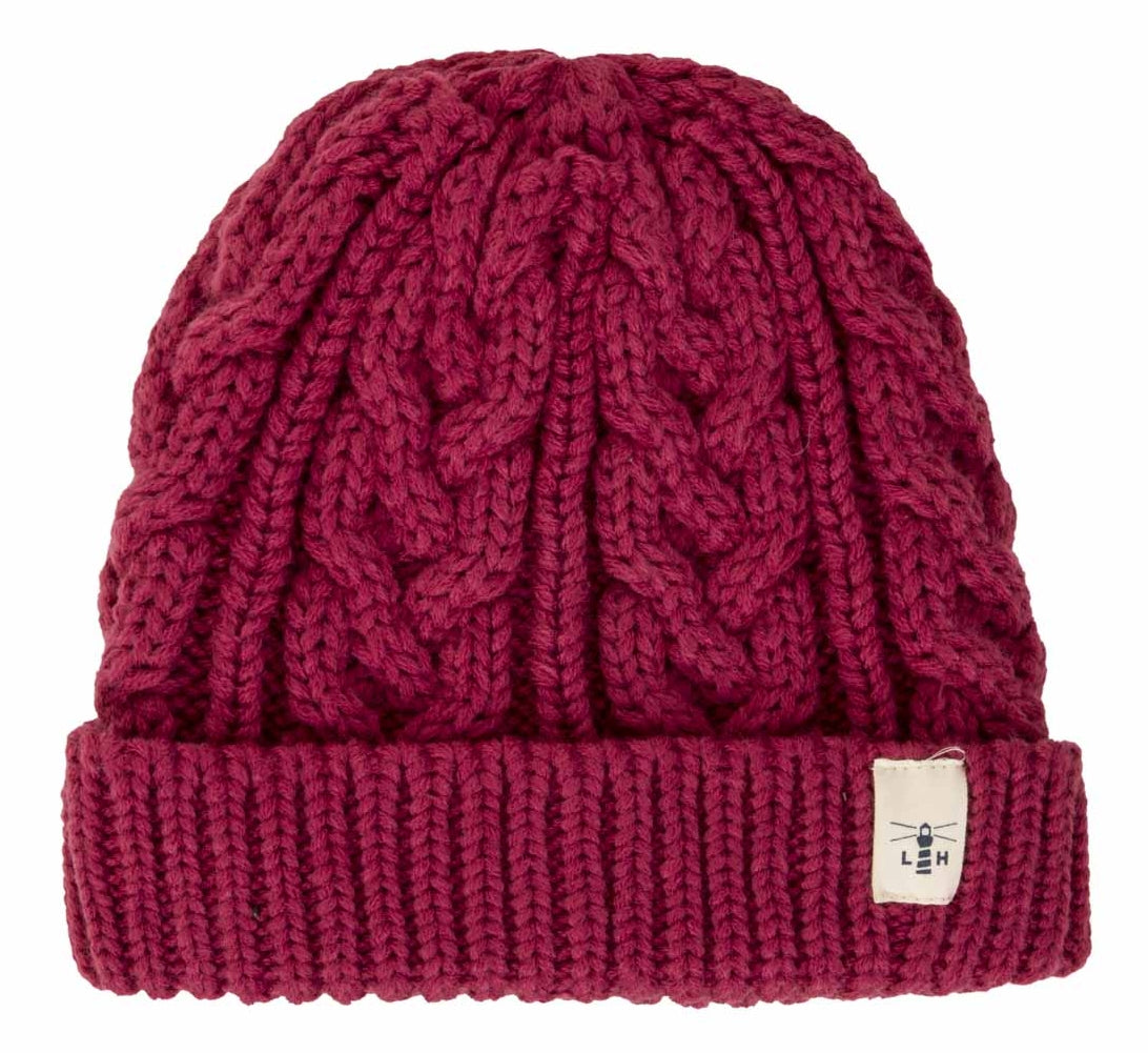 Lighthouse Adults 'Hannah' Cable Knit Beanie - Jazzberry