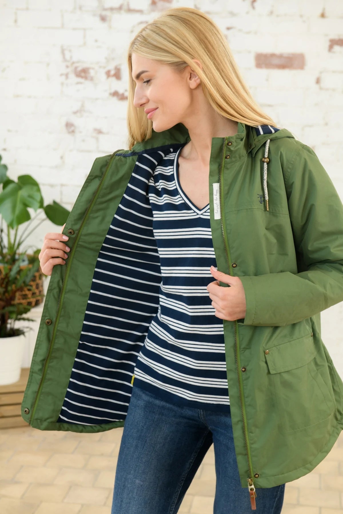 Ladies green online waterproof parka