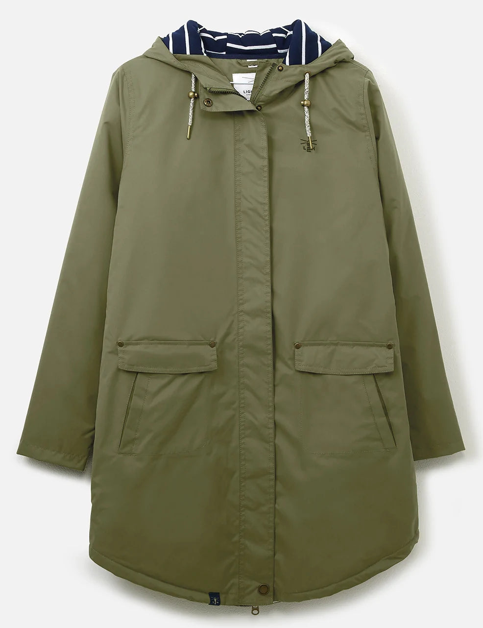 Lighthouse Womens 'Iona Long' Padded Waterproof Coat - Khaki Green
