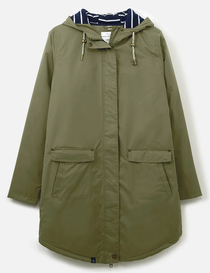 Lighthouse Womens 'Iona Long' Padded Waterproof Coat - Khaki Green