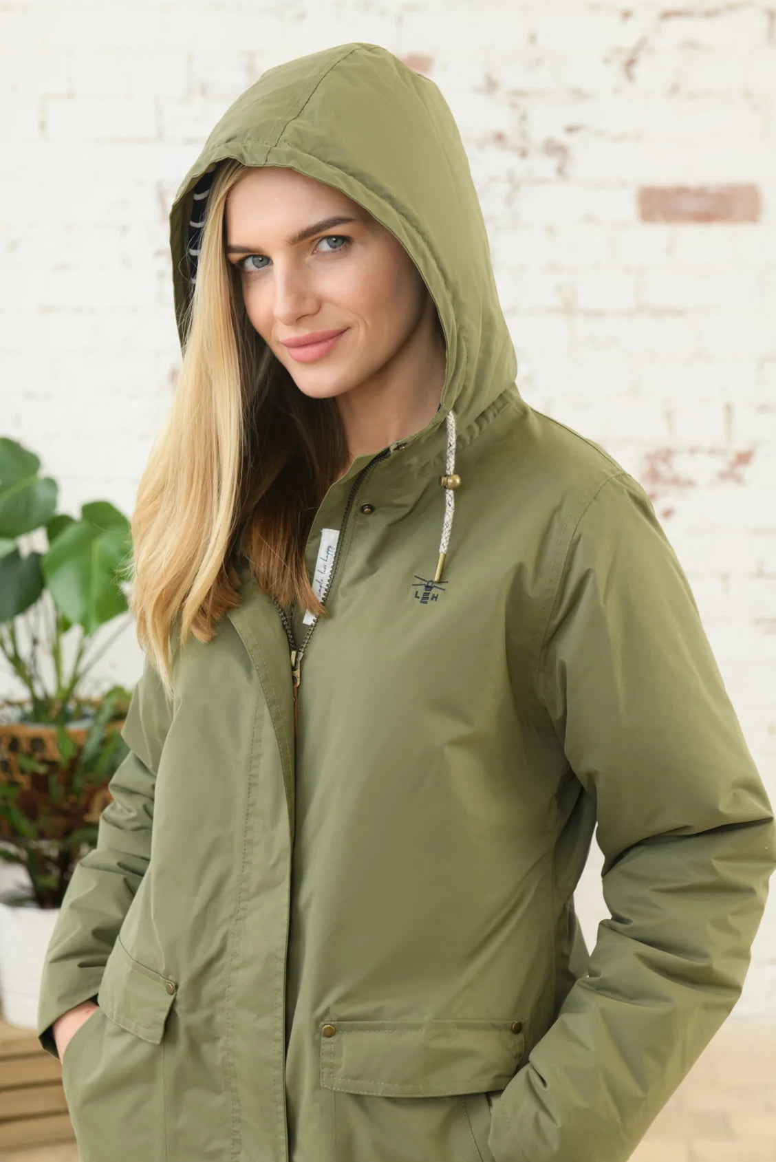 Lighthouse Womens 'Iona Long' Padded Waterproof Coat - Khaki Green