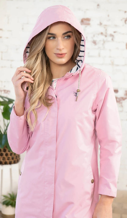 Lighthouse Womens 'Beachcomber Long' Waterproof Jacket - Pink Lady