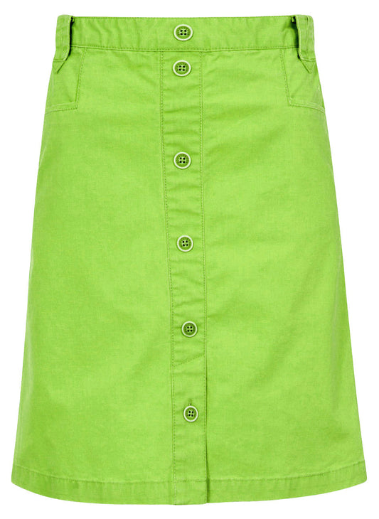 Mousqueton Womens 'Klarinette' Button Skirt - Prairie Green