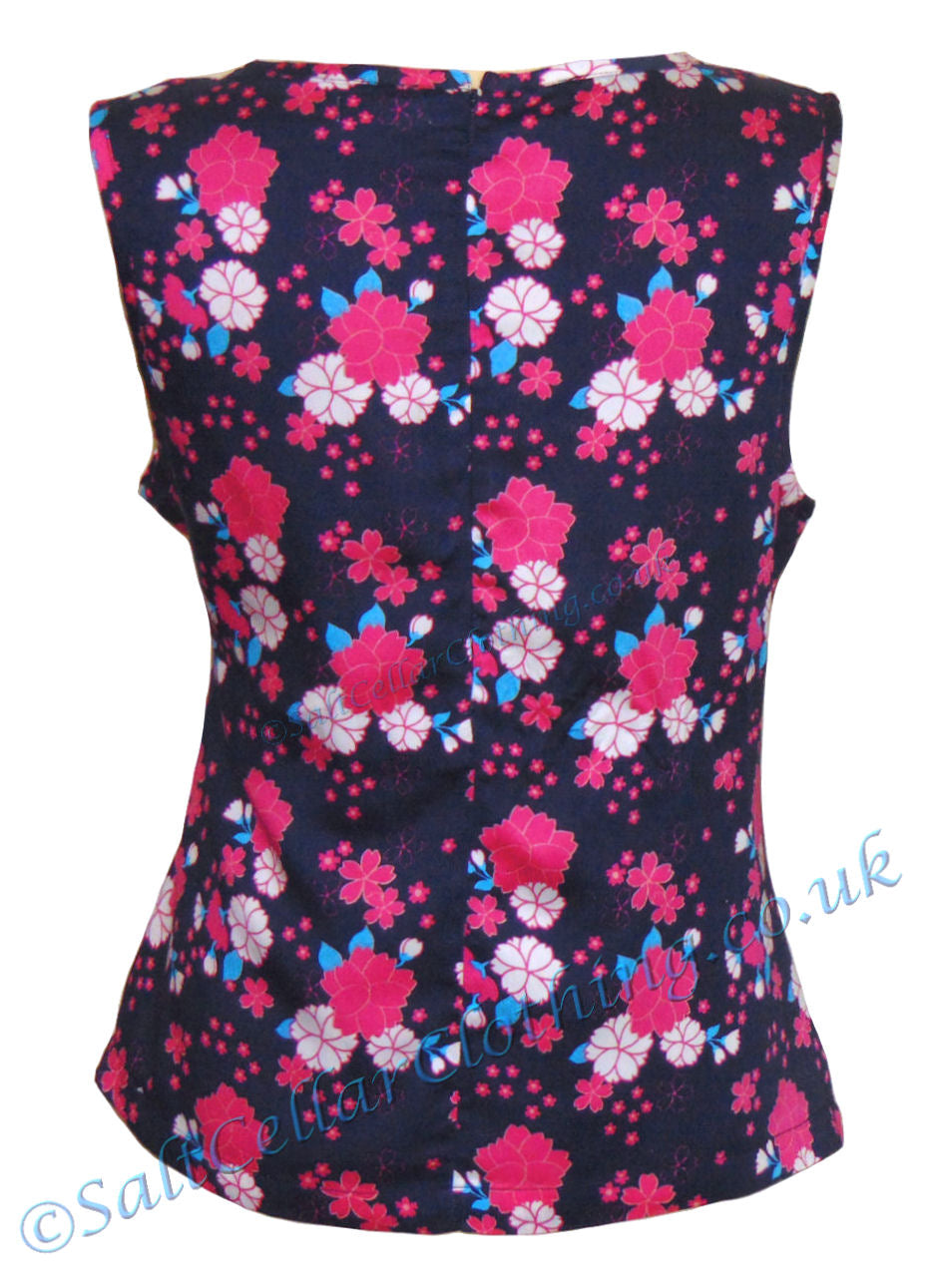 Mudd & Water Womens 'Akemi' Top - Floral Print Navy