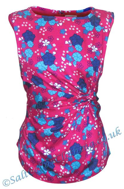 Mudd & Water Womens 'Akemi' Top - Floral Print Fuchsia
