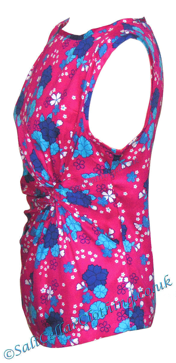 Mudd & Water Womens 'Akemi' Top - Floral Print Fuchsia