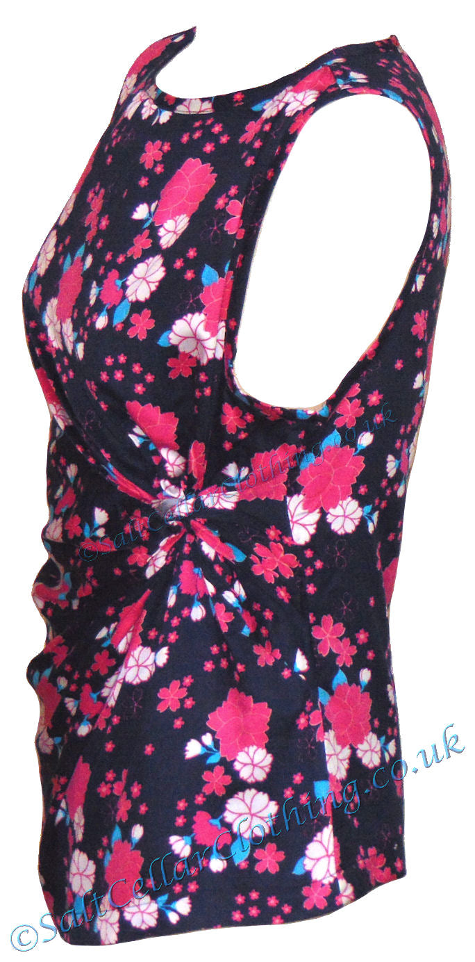 Mudd & Water Womens 'Akemi' Top - Floral Print Navy
